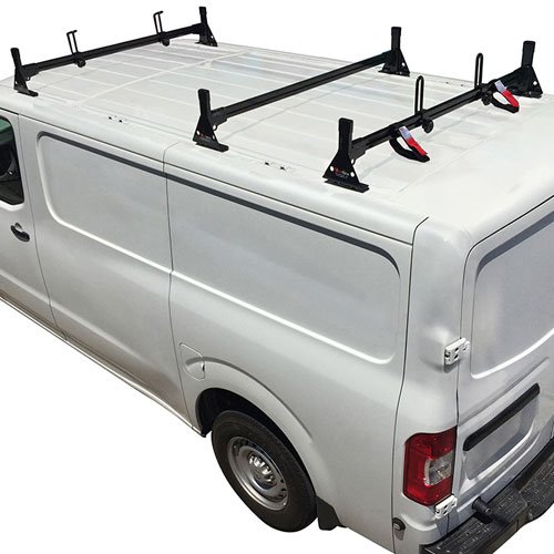 Vantech J1000 2 Bar Ladder Roof Rack for Nissan NV200 (2013-On), White